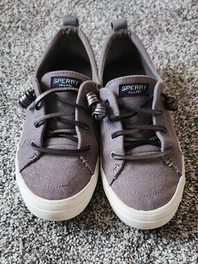 Sperry Canvas Slip-On Sneakers with White Sole